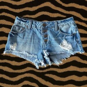 Harmony + Havoc Distressed Mini Denim Shorts – Size 1 ‎